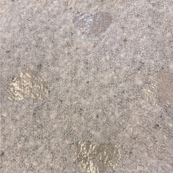 Fringed Scarf With Heart Translucent Images Powder Pink Chenille Feel NWOT! - Picture 4 of 5